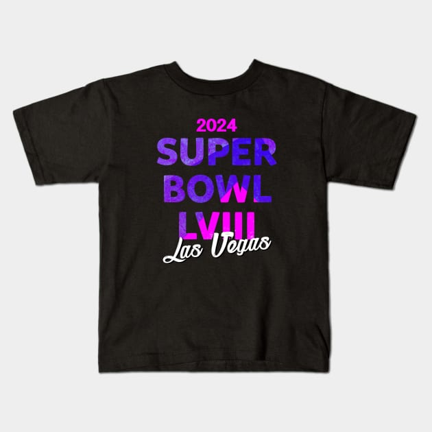 Super Bowl Las Vegas Kids T-Shirt by HarlinDesign